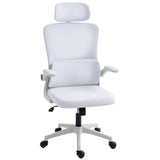 High Back Office Chair, Mesh Computer Desk Chair with Rotatable Headrest, Lumbar Back Support, Adjustable Height