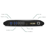 Station d'accueil horizontale double écran DisplayLink USB vers