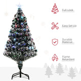 4ft Pre-Lit LED Optical Fiber Christmas Tree Artificial Seasonal Decor