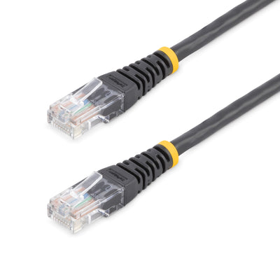 50FT CAT5E Black Molded UTP RJ45 M/M Patch Cable 350MHZ