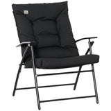 Chaise longue pliante, fauteuil relax tissu rembourré, cadre métallique pour cour