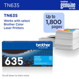 Cartouche de toner cyan Brother TN-635C – Rendement de 1 800 pages