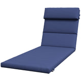 Coussin de chaise longue de patio Rembourrage de transat avec appuie-tête et attaches