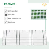 6' x 3' x 3' Portable Tunnel Greenhouse Outdoor Garden Mini with Large Zipper Doors & Water/UV PE Cover
