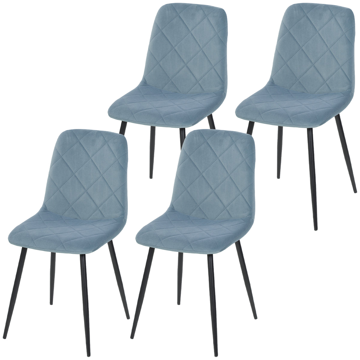 Dining Chairs Set of 4, Upholstered Dining Room Chairs with Steel Legs
