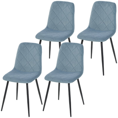 Dining Chairs Set of 4, Upholstered Dining Room Chairs with Steel Legs