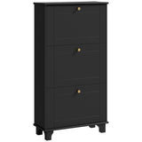 Narrow Shoe Storage with 3 Flip Drawers and Adjustable Shelves, Shoe Cabinet Organizer for 12 Pairs of Shoes