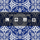 Portable Outdoor Rug with Carry Bag, 9' x 12' Reversible Mat