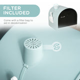 Cat Litter Box with Lid, Removable Tray