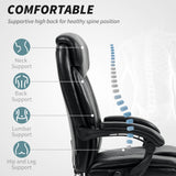 6 Point Massage Office Chair with Remote, Ergonomic Reclining Computer Desk Chair with Footrest