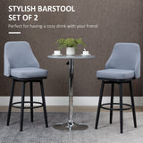 Extra Tall Bar Stools Set of 2, Modern 360° Swivel Barstools, Dining Room Chairs with Steel Legs Footrest