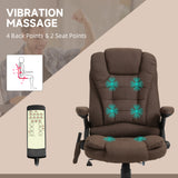 Reclining Massage Office Chair, Executive Office Chair with High Back, Swivel Wheels
