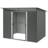 9' x 6.5' Outdoor Metal Garden Shed Utility Tool Storage Steel Backyard