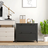 2 Drawer File Cabinet, Lockable Filing Cabinet with Adjustable Hanging Bar for Letter, A4