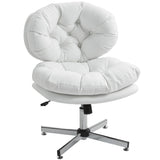 Computer Desk Chair, Armless Office Chair with Wide Padded Seat and Adjustable Height