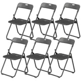 Folding Chairs 6 Pack, Plastic Foldable Chairs with Vent, Carry Hole and Steel Frame for Home