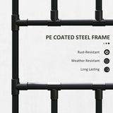 Arched Garden Trellis, 8 FT Tall Metal Plant Trellis Support with Trellis Netting for Climbing Plants