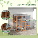 Grand catio extérieur avec toit imperméable