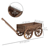 Raised Garden Bed, Wooden Wagon Planter Boxes with Drainage Holes