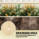 Wooden Raised Garden Bed with 3 Trellises