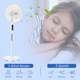 Standing Floor Fan with Remote Control, Stand Up Cooling Fan, Tall Pedestal Electric Fan for