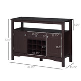 Modern Kitchen Buffet Bar Cabinet Storage Sideboard Dining Server with Drawer & 12-Bottle Wine Rack for Living Room