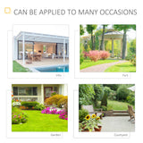 Steel Garden Bench w/ Middle Table, Double Seat for Outdoor, Backyard Weather-Resistant Frame