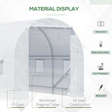 14.6x6.6x6.6ft Walk-in Tunnel Greenhouse Portable Garden Plant Growing Warm House with Door and Ventilation Window
