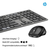 HP 725 Wireless Keyboard and Mouse Combo, Rechargeable