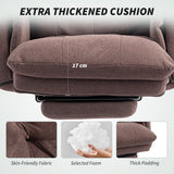 Reclining Executive Computer Desk Chair, Ergonomic Office Chair with Footrest and Thickly Padded