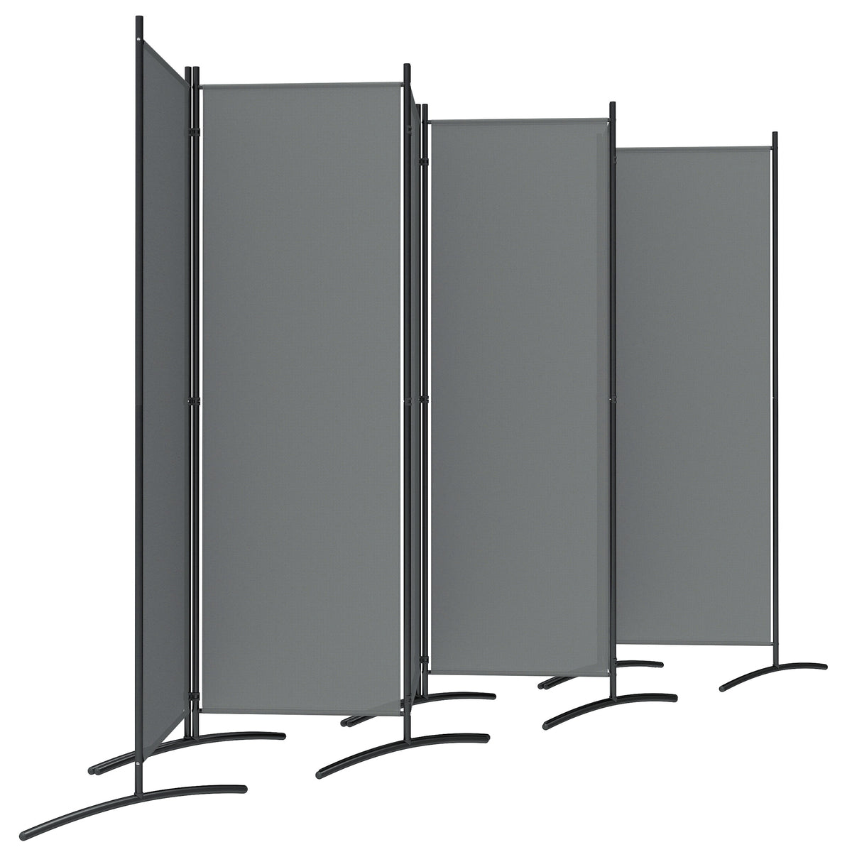 6 Panel Folding Outdoor Privacy Screen with Stable Base, 5.7FT Tall Room Divider with UV30+ Protection