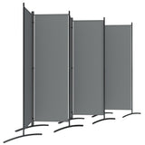 6 Panel Folding Outdoor Privacy Screen with Stable Base, 5.7FT Tall Room Divider with UV30+ Protection