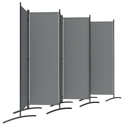 6 Panel Folding Outdoor Privacy Screen with Stable Base, 5.7FT Tall Room Divider with UV30+ Protection