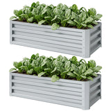 Jardinières Surélevées Galvanisées, Ensemble de 2