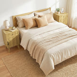 Nightstand Set of 2, Bedside Table Set with Drawer and Cabinet, Side End Table with Storage for Living Room