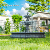Clôture de jardin en métal, ensemble de clôture décorative de 6 pièces, 181,1