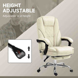Massage Office Chair, Reclining Computer Chair with Adjustable Height and Footrest