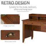 Table d'étude avec étagère de rangement, tiroirs, étagère, bureau à domicile, poste de travail avec gestion des câbles