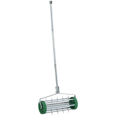 Manual Lawn Aerator with Adjustable Handle