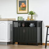 Buffet-bahut meuble-rangement console avec 2 portes et tablettes ajustables pour cuisine et salle à manger
