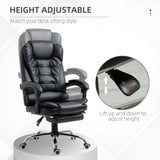 Ergonomic Office Chair with Back Support, PU leather Executive Office Chair with High Back, Retractable Footrest