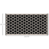 Reversible Outdoor RV Rug, 9' x 18' Patio Floor Mat