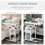 Bureau debout mobile, bureau debout réglable en hauteur 31,5 pouces avec roues pour bureau à domicile