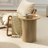 Table d'appoint ronde, table de nuit étroite pour petits espaces