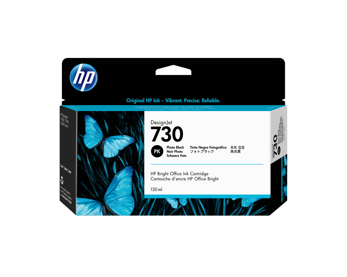 Cartouche d'encre DesignJet HP 730 130 ml noir photo