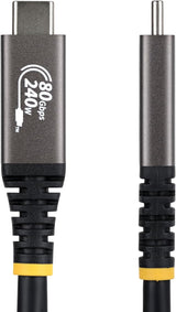CÂBLE USB4 STARTECH DE 1,5 M (5 PI), 80 GBPS, CERTIFIÉ USB-IF, ALIMENTATION USB-C 240 W, DP2.1 8K 120HZ/4K 240HZ DP80, COMPATIBLE THUNDERBOLT 4 - BLANC USB-C