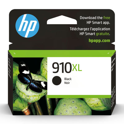 Original HP 910XL Black High-Yield Ink Cartridge, Works with HP Offic