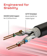 LINKUP - [GHMT & DSX8000 Certified] Câble de brassage Cat8 Ethernet S/FTP 22