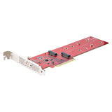 Carte adaptateur double SSD M.2 PCIe StarTech.com, PCIe x8 / x16 vers double NVMe