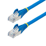Câble Ethernet CAT6a bleu de 22,86 m, RJ45 sans accroc, 10G, PoE 100 W, S/FTP, LSZH, cuivre pur nu 27 AWG, 500 MHz, cordon de brassage réseau blindé